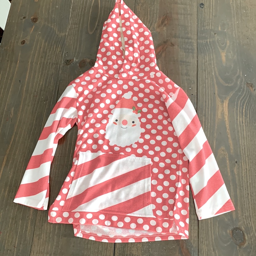 Red & White Patterned Santa Hoodie